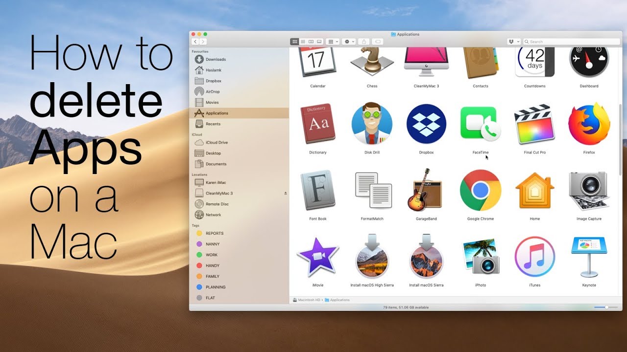 How to uninstall software on mac